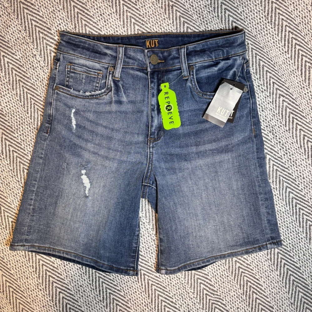 KUT from the Kloth | High Rise Boyfriend Jean Shorts | Sz 2